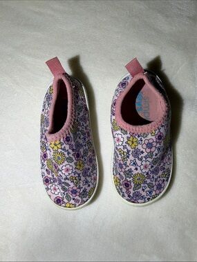 Pink Floral Slip-On Shoes